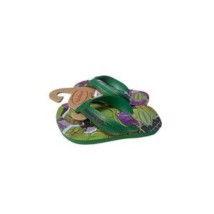 Havaianas Kids Hulk Green & Purple Flip Flops With Printed Design Size‎ 9C